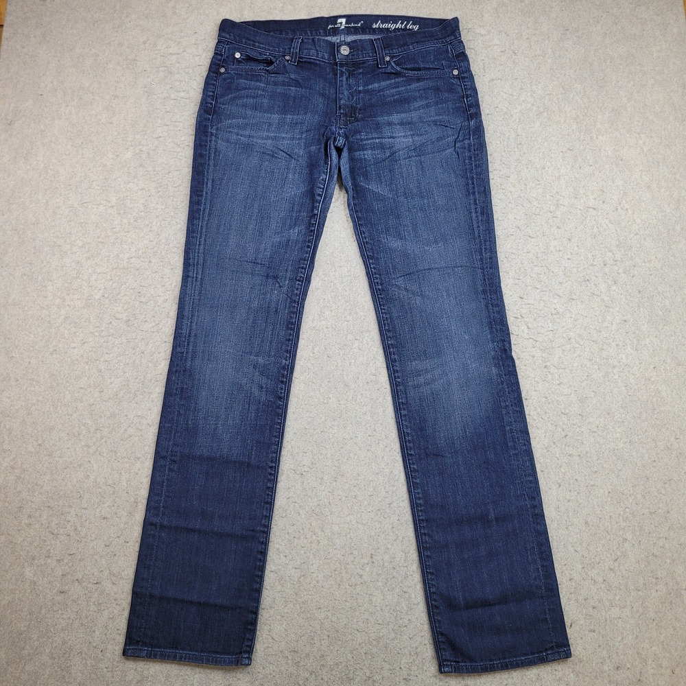 7 For All Mankind Indigo Straight Leg Jeans